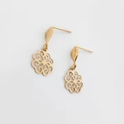 گوشواره طلا 18 عیار زنانه طلاکده مدل گل مینی - Image 2