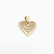 پلاک آویز طلا 18 عیار طلاکده مدل قلب مینیمال 2