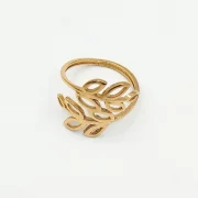 انگشتر طلا 18 عیار زنانه طلاکده مدل برگ کد 11 - Image 2