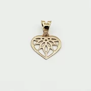 پلاک آویز طلا 18 عیار طلاکده مدل قلب جی