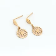 گوشواره طلا 18 عیار زنانه طلاکده مدل گل مینیمال