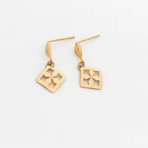 گوشواره طلا 18 عیار زنانه طلاکده مدل ایکا