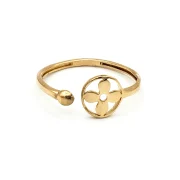 انگشتر طلا 18 عیار زنانه طلاکده مدل ال وی کد 2