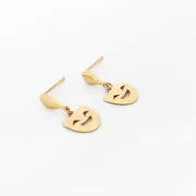 گوشواره طلا 18 عیار زنانه طلاکده مدل ماسک - Image 2