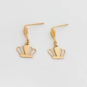 گوشواره طلا 18 عیار زنانه طلاکده مدل تاج