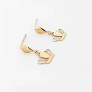 گوشواره طلا 18 عیار زنانه طلاکده مدل تاج - Image 2