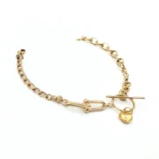 دستبند طلا 18 عیار طلاکده مدل تیفانی - قلب کد 20 - Image 2