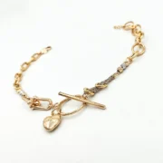 دستبند طلا 18 عیار طلاکده مدل تیفانی - قلب کد 23 - Image 2