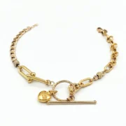 دستبند طلا 18 عیار طلاکده مدل تیفانی - قلب کد 22