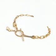 دستبند طلا 18 عیار طلاکده مدل تیفانی - پروانه - Image 2