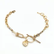 دستبند طلا 18 عیار طلاکده مدل تیفانی - قلب کد 23