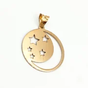 پلاک آویز طلا 18 عیار طلاکده مدل ماه و ستاره