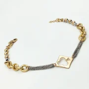 دستبند طلا 18 عیار طلاکده مدل PKK - Image 2