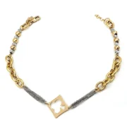 دستبند طلا 18 عیار طلاکده مدل PKK