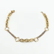 دستبند طلا 18 عیار طلاکده طرح ون کلیف