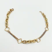 دستبند طلا 18 عیار طلاکده طرح ون کلیف - Image 3