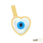 پلاک آویز طلا 18 عیار طلاکده مدل چشم نظر طرح قلب