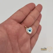 پلاک آویز طلا 18 عیار طلاکده مدل چشم نظر طرح قلب - Image 3