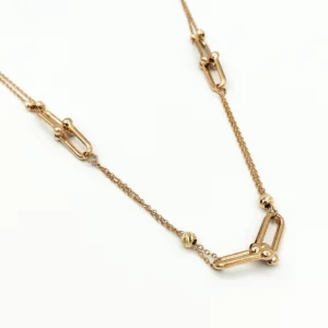 گردنبند طلا 18 عیار زنانه طلاکده مدل تیفانی کد 19