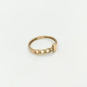 انگشتر طلا 18 عیار زنانه طلاکده مدل کارتیر T - Image 2