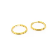 گوشواره طلا 18 عیار زنانه طلاکده مدل حلقه ای ساده - Image 3