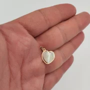 پلاک آویز طلا 18 عیار طلاکده مدل قلب صدفی - Image 3