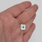 پلاک آویز طلا 18 عیار طلاکده مدل ونکلیف چشم نظر - Image 4