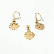 ست طلا 18 عیار زنانه طلاکده مدل مینیمال کد 20