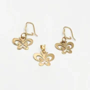 ست طلا 18 عیار زنانه طلاکده مدل پروانه مینیمال