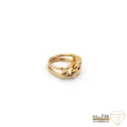 انگشتر طلا 18 عیار زنانه طلاکده مدل کارتیر سه گره - Image 3