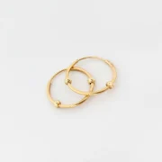 گوشواره طلا 18 عیار زنانه طلاکده مدل حلقه ای البرنادو کد1 - Image 2