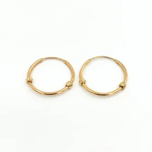 گوشواره طلا 18 عیار زنانه طلاکده مدل حلقه ای البرنادو کد1