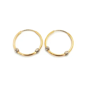 گوشواره طلا 18 عیار زنانه طلاکده مدل حلقه ای البرنادو کد2