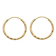 گوشواره طلا 18 عیار زنانه طلاکده مدل حلقه ای تراش