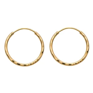 گوشواره طلا 18 عیار زنانه طلاکده مدل حلقه ای تراش