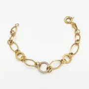 دستبند طلا 18 عیار طلاکده مدل الگانس کد 1