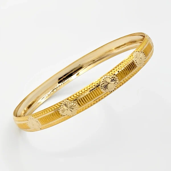 النگو طلا 18 عیار طلاکده مدل ونکلیف طلایی کد 1 - Image 1