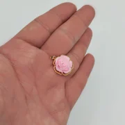 پلاک آویز طلا 18 عیار طلاکده مدل گلبرگ کد 007 - Image 3