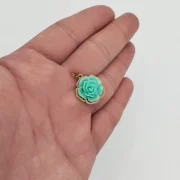 پلاک آویز طلا 18 عیار طلاکده مدل گلبرگ کد 006 - Image 3