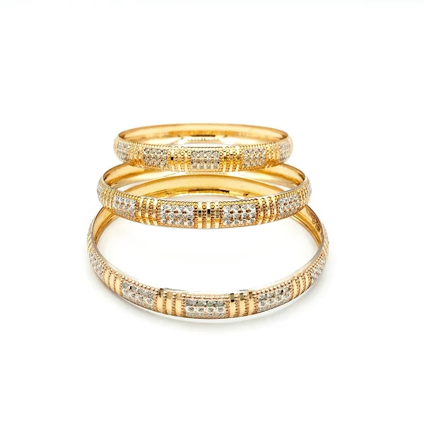 النگو طلا 18 عیار طلاکده مدل یوکا سفید طلایی - Image 3