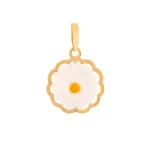 پلاک آویز طلا 18 عیار طلاکده مدل گل بابونه