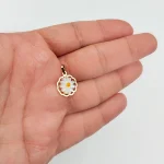 پلاک آویز طلا 18 عیار طلاکده مدل گل بابونه - Image 3