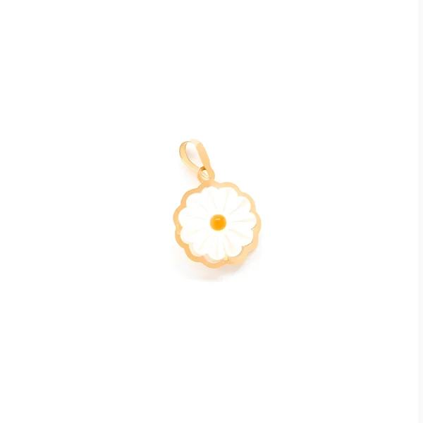 پلاک آویز طلا 18 عیار طلاکده مدل گل بابونه - Image 2