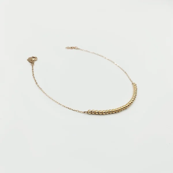 دستبند طلا 18 عیار طلاکده مدل توپی کد 3 - Image 2