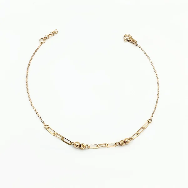 دستبند طلا 18 عیار طلاکده مدل توپی کد 1 - Image 1