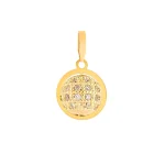 پلاک آویز طلا 18 عیار طلاکده مدل گوی طلایی