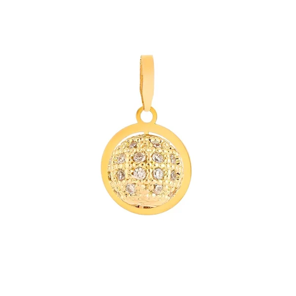 golden-gooy2-1200 پلاک آویز طلا 18 عیار طلاکده مدل گوی طلایی - Image 1