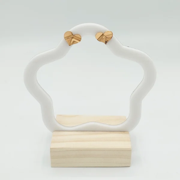 گوشواره طلا 18 عیار زنانه طلاکده مدل قلب مینیمال - Image 2