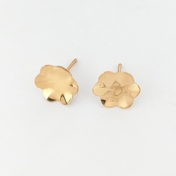 gooshvare-6567161 گوشواره طلا 18 عیار زنانه طلاکده مدل گل مینیمال کد 2 - Image 1