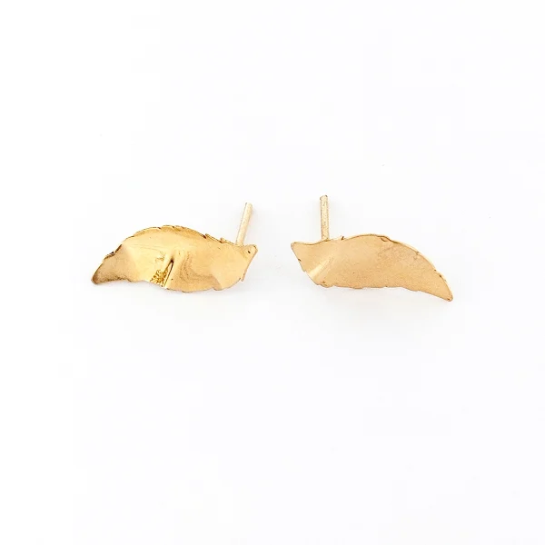 gooshvare-760181 گوشواره طلا 18 عیار زنانه طلاکده مدل برگ مینیمال کد 2 - Image 1